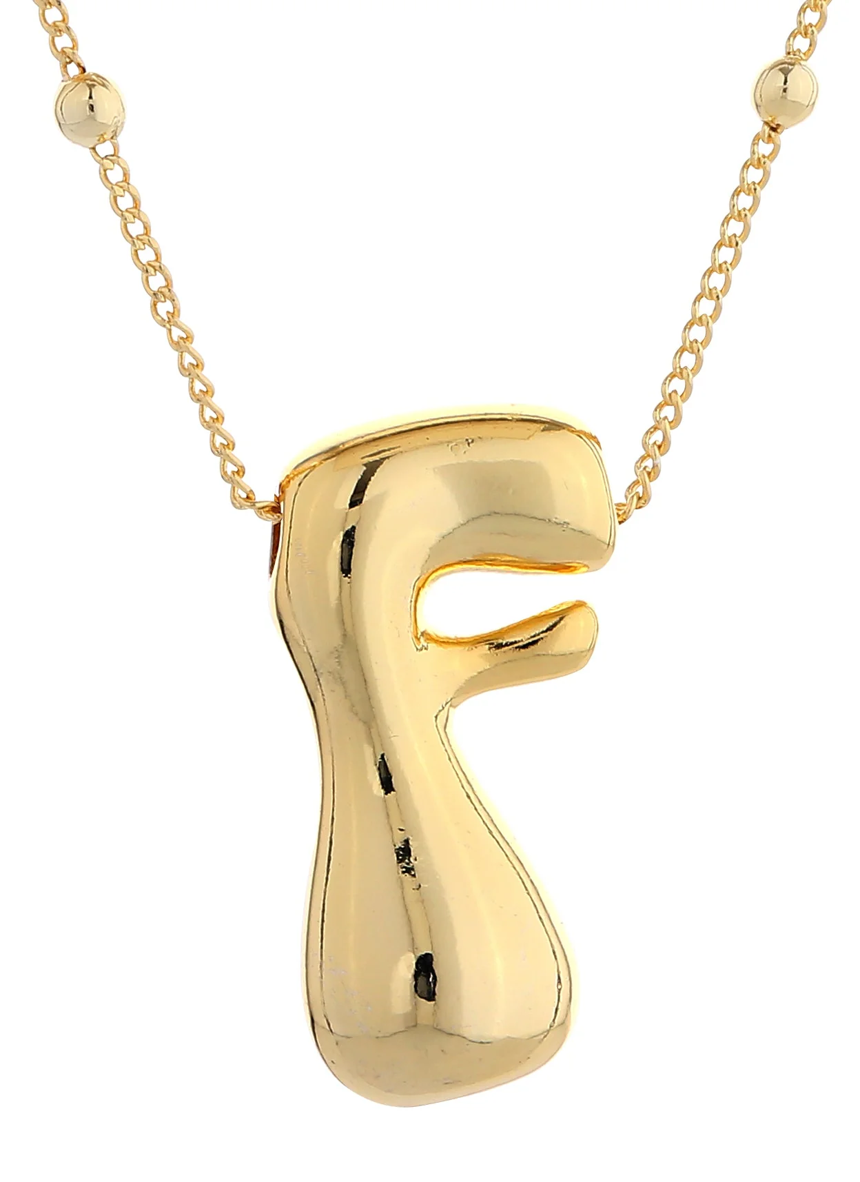 14K Gold Dipped Bold initial Necklace - Image 8