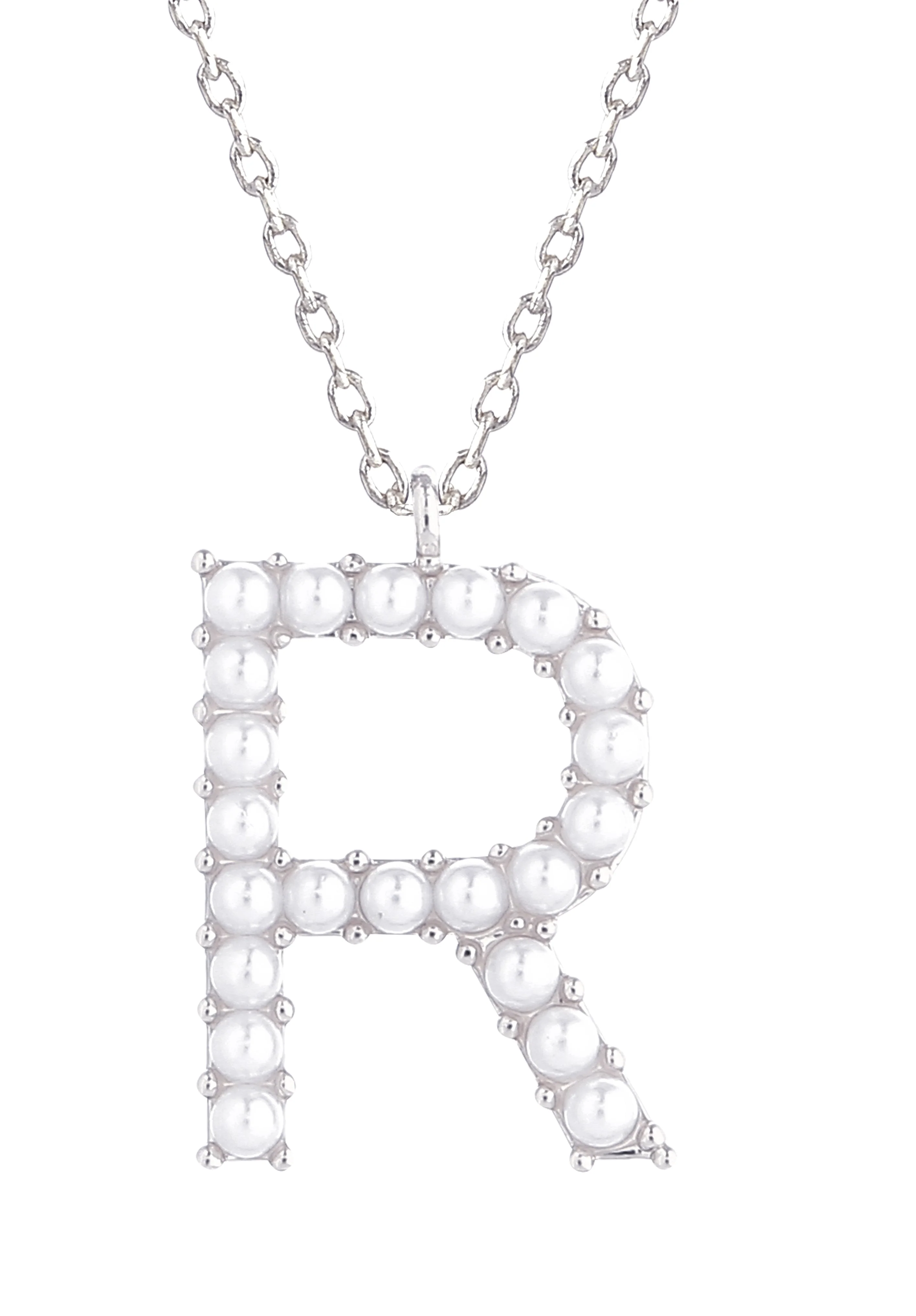 14K Gold Dipped Pearl initial Necklace - Image 19