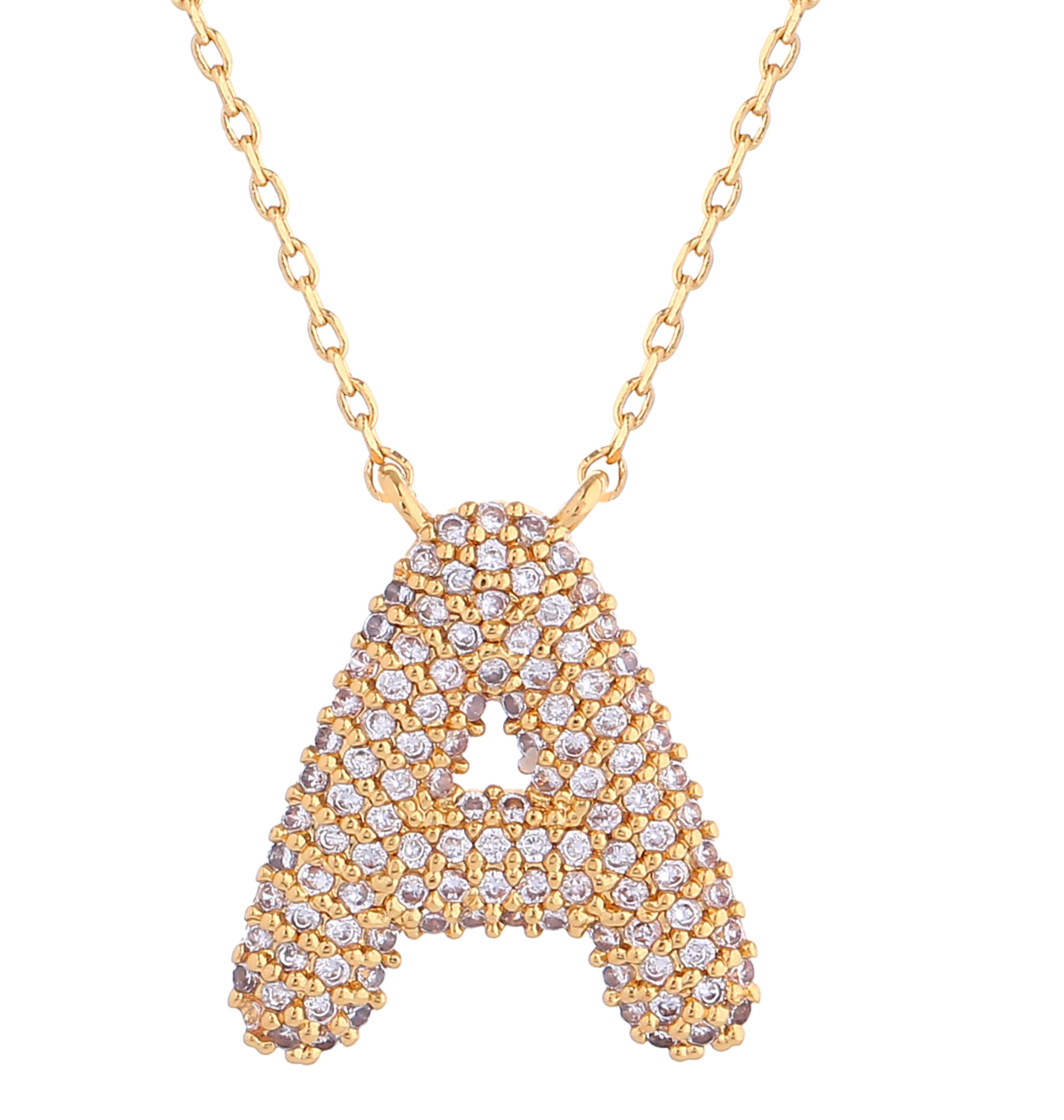 14K Gold Dipped Textured initial Necklace - Image 3