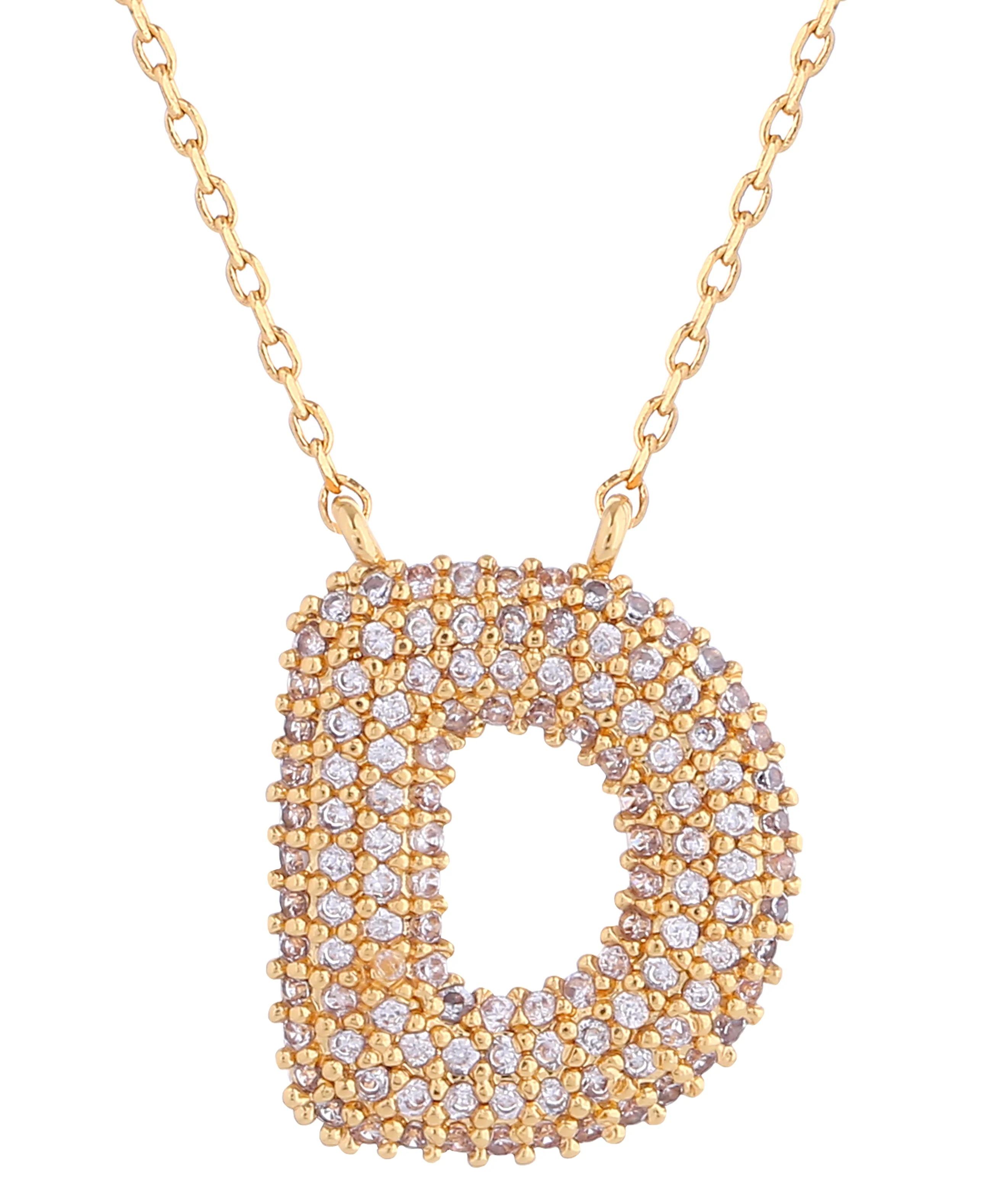 14K Gold Dipped Textured initial Necklace - Image 6