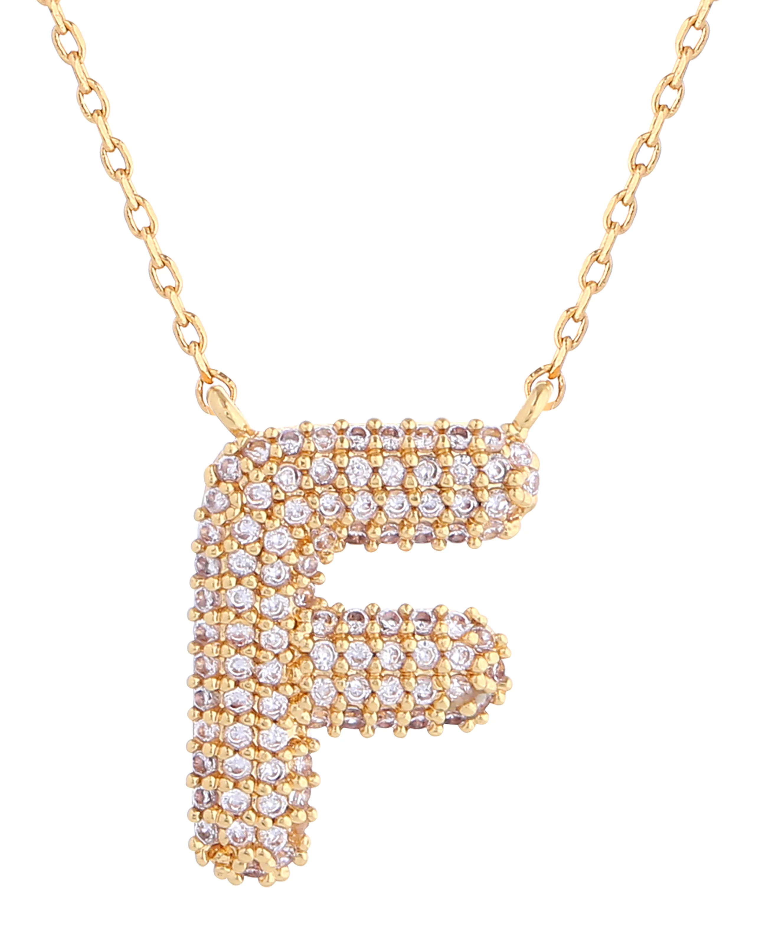 14K Gold Dipped Textured initial Necklace - Image 8