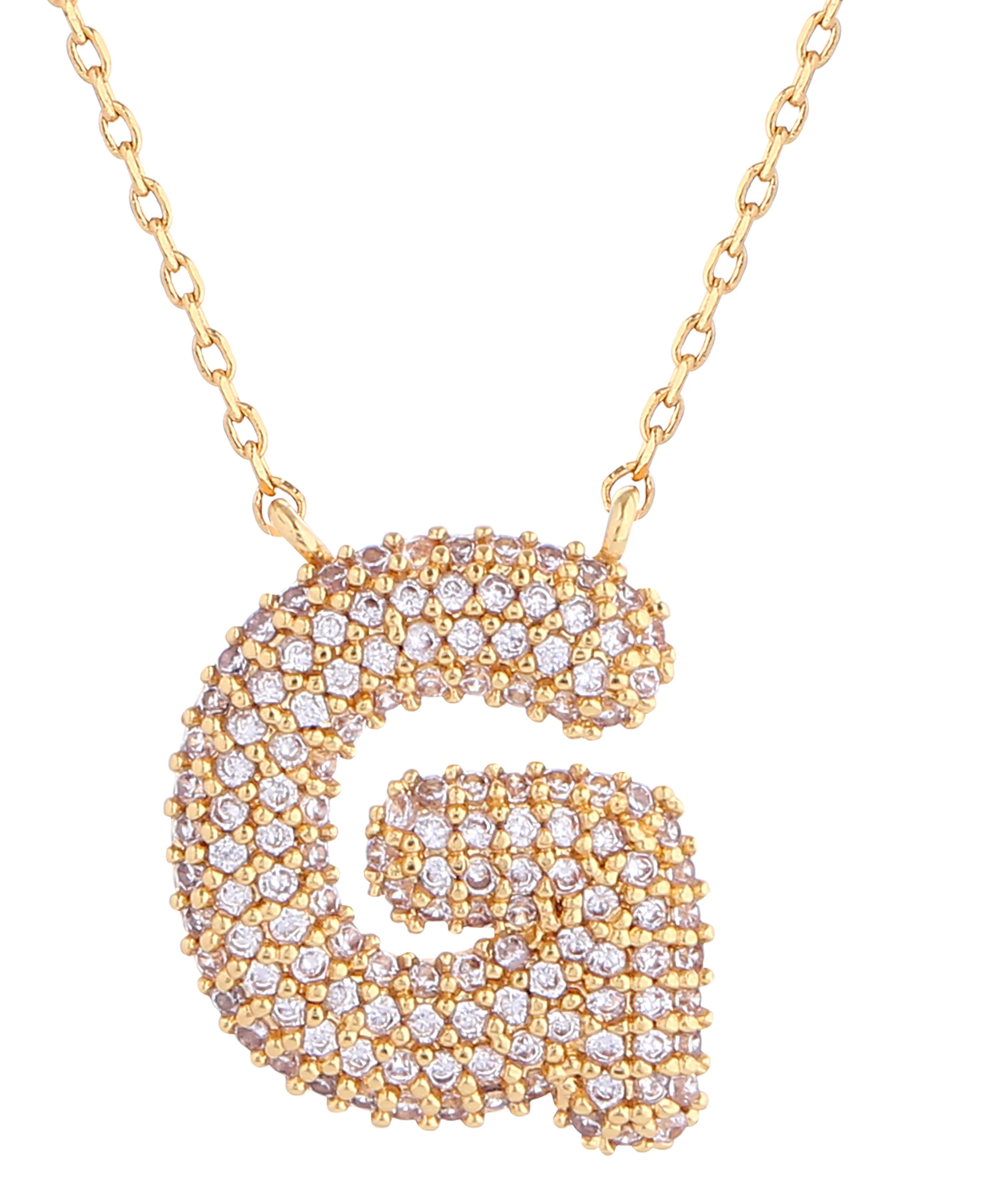 14K Gold Dipped Textured initial Necklace - Image 9