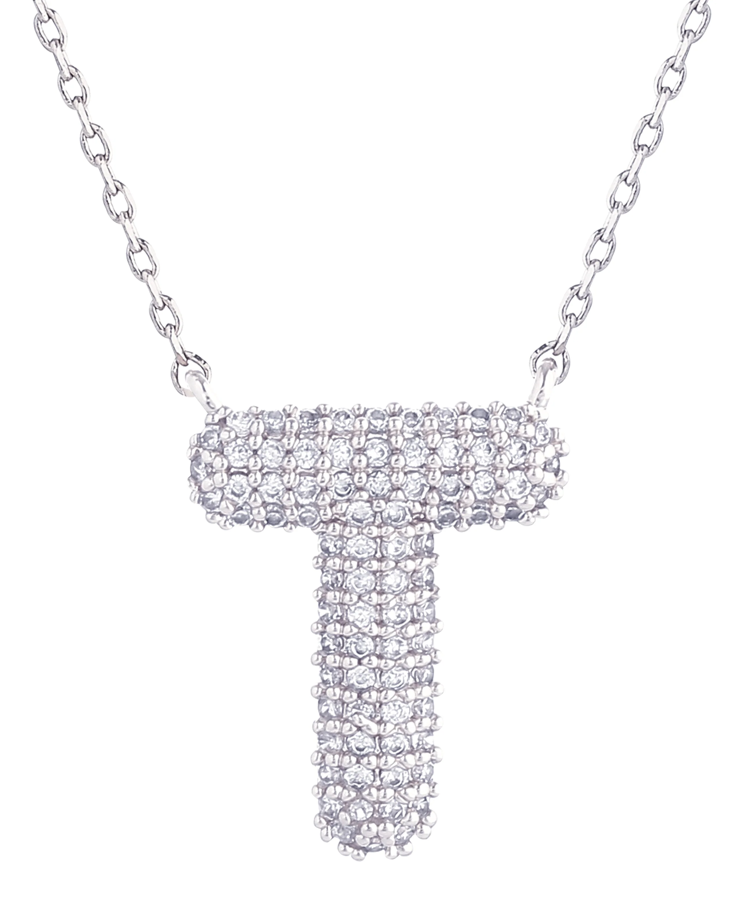 14K Gold Dipped Textured Initial Necklace - Image 21
