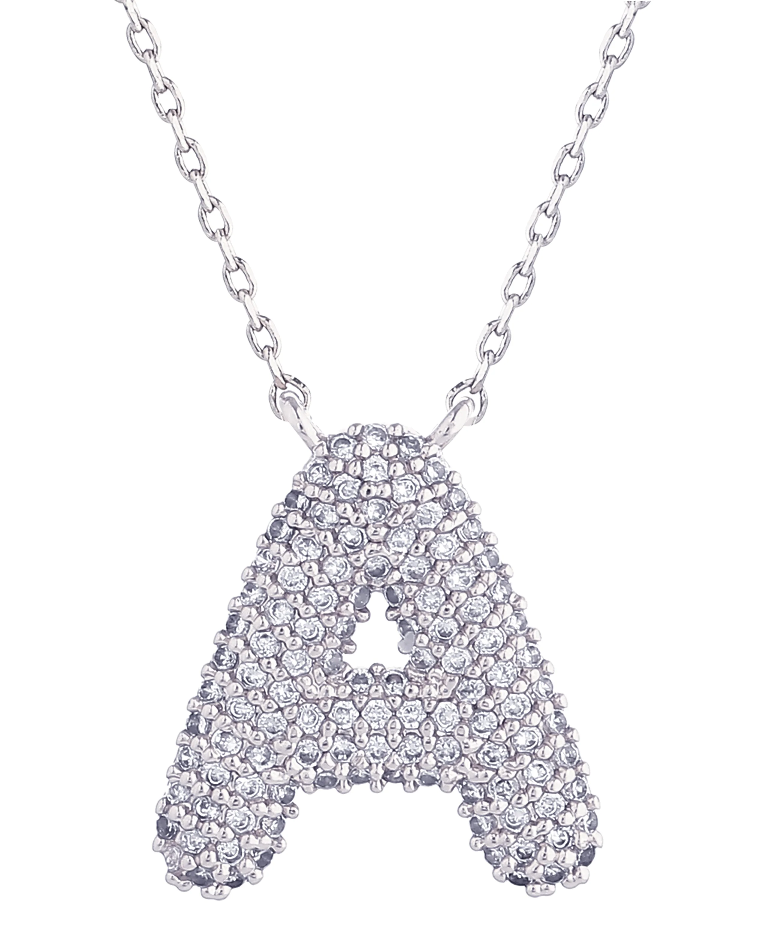 14K Gold Dipped Textured Initial Necklace - Image 3
