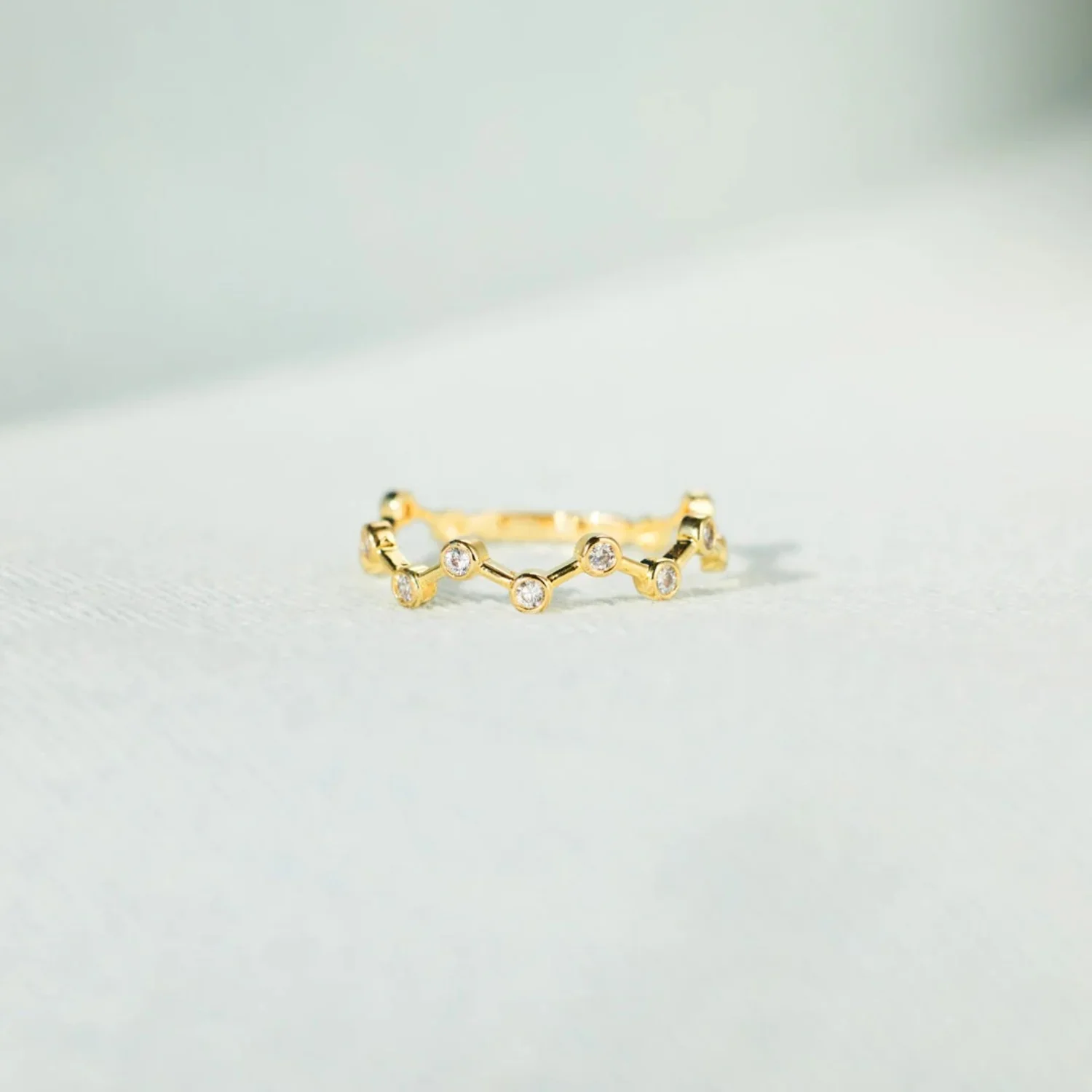 18K Gold-Plated 925 Sterling Silver Zircon Ring - Image 4