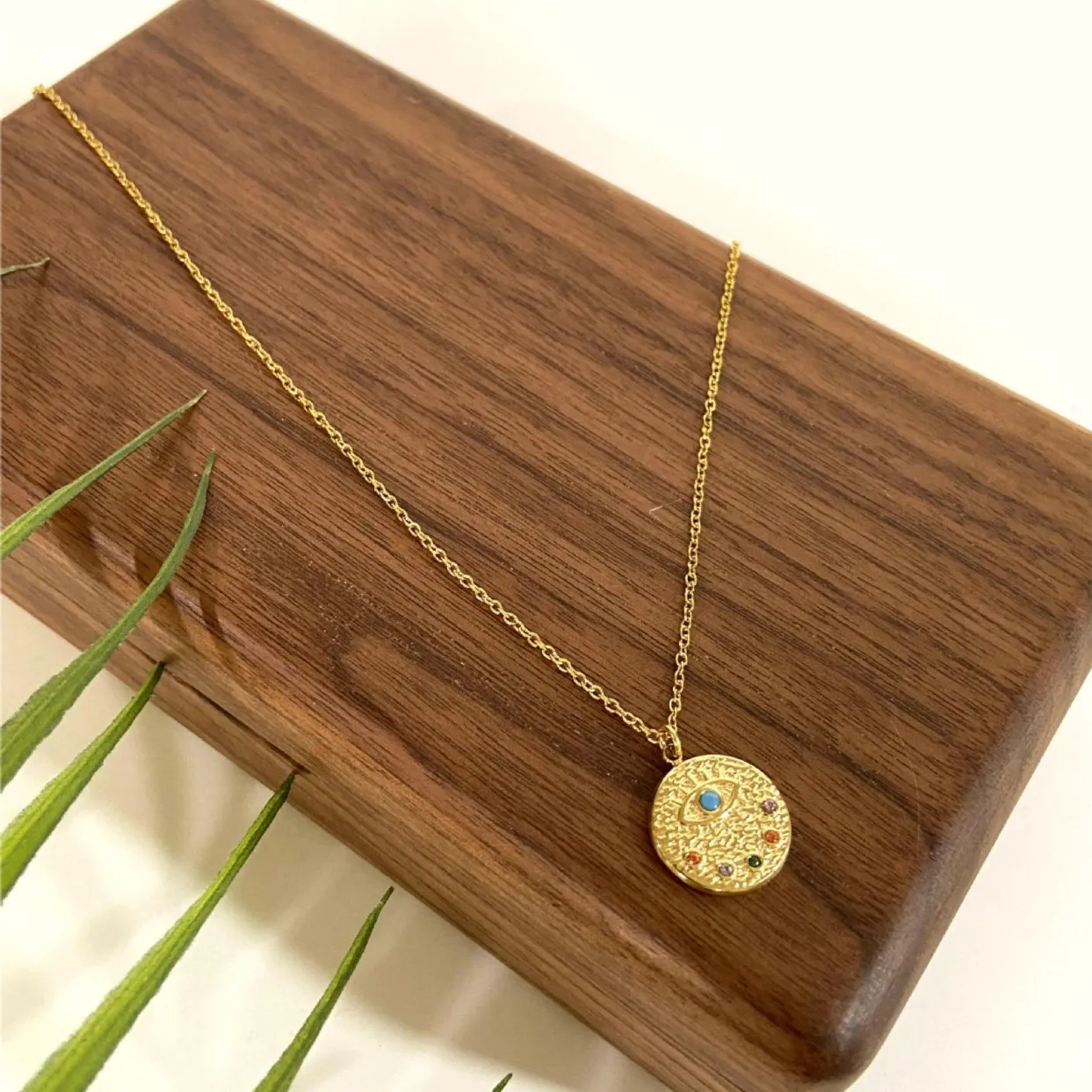 18K Gold-Plated Coin Pendant Necklace - Image 4