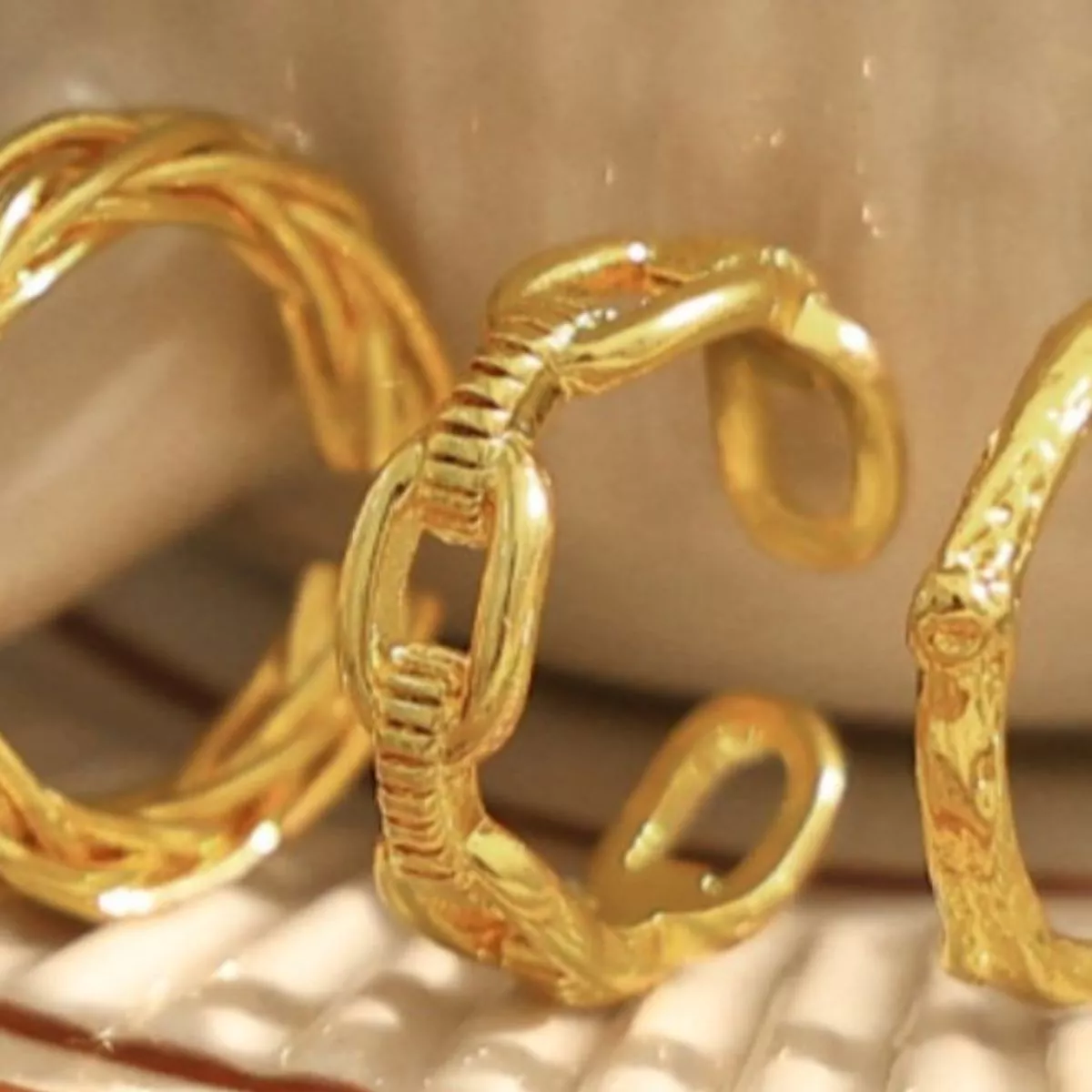 18K Gold-Plated Open Ring - Image 6