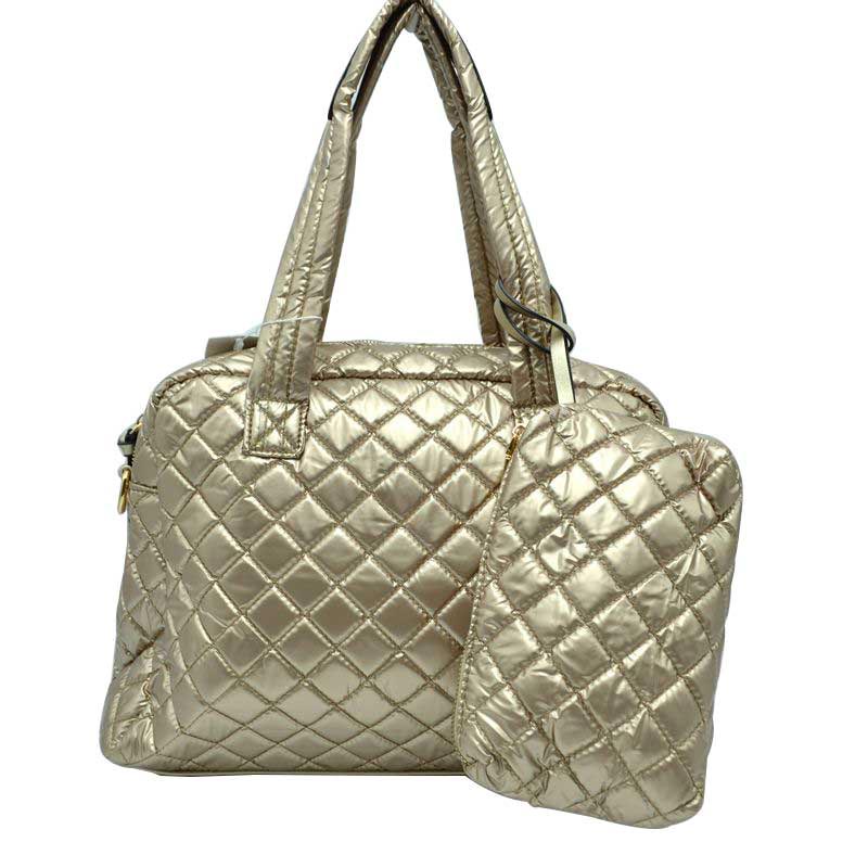2-in-1 Large Quilted Tote Bag with Pouch - Image 9