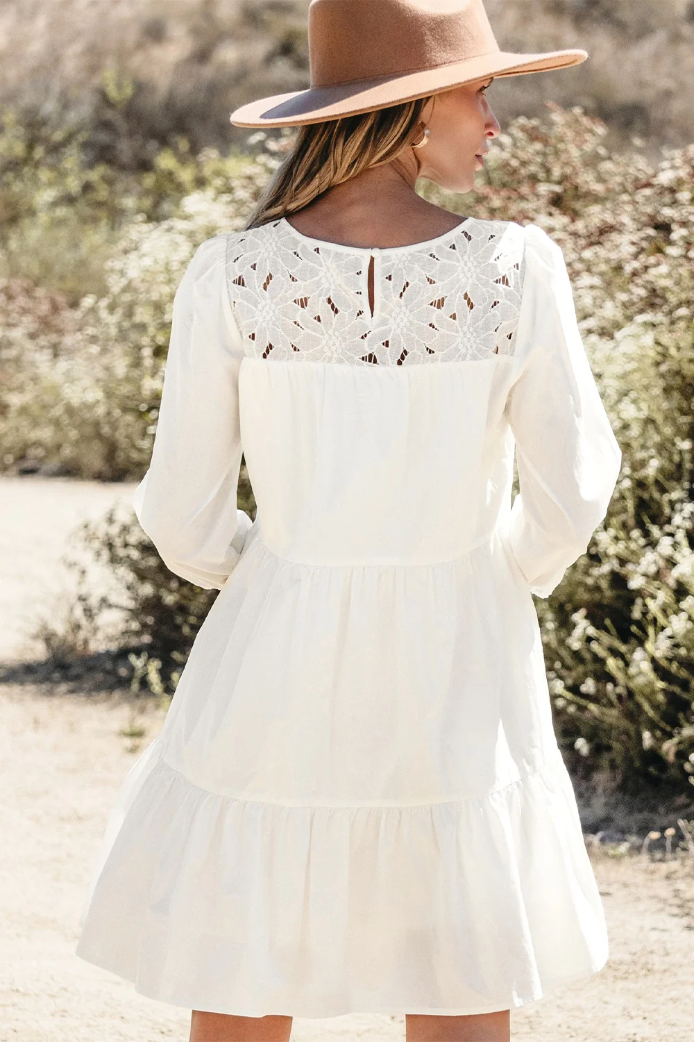 3/4 Sleeve Tiered Mini Dress - Image 2