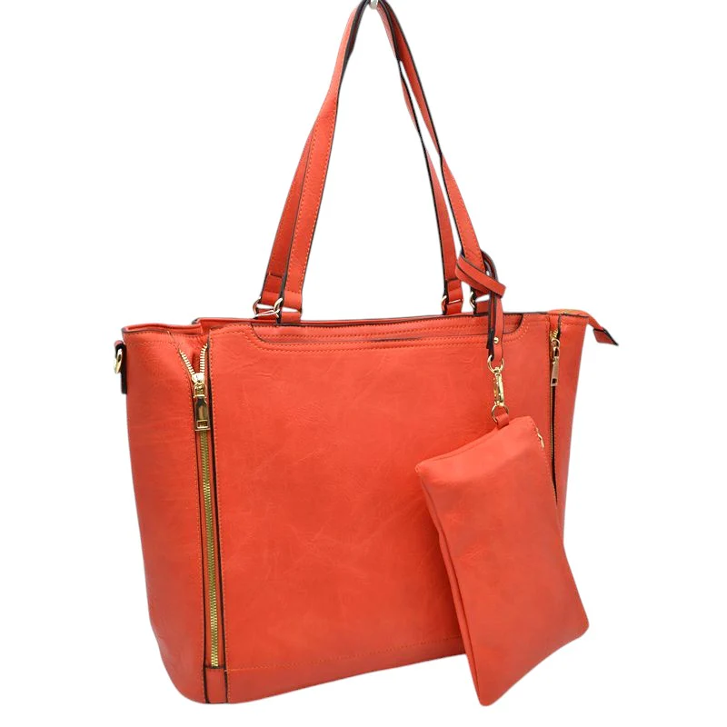 3 in 1 Side Zipper Women's Tote Handbag set - Image 18