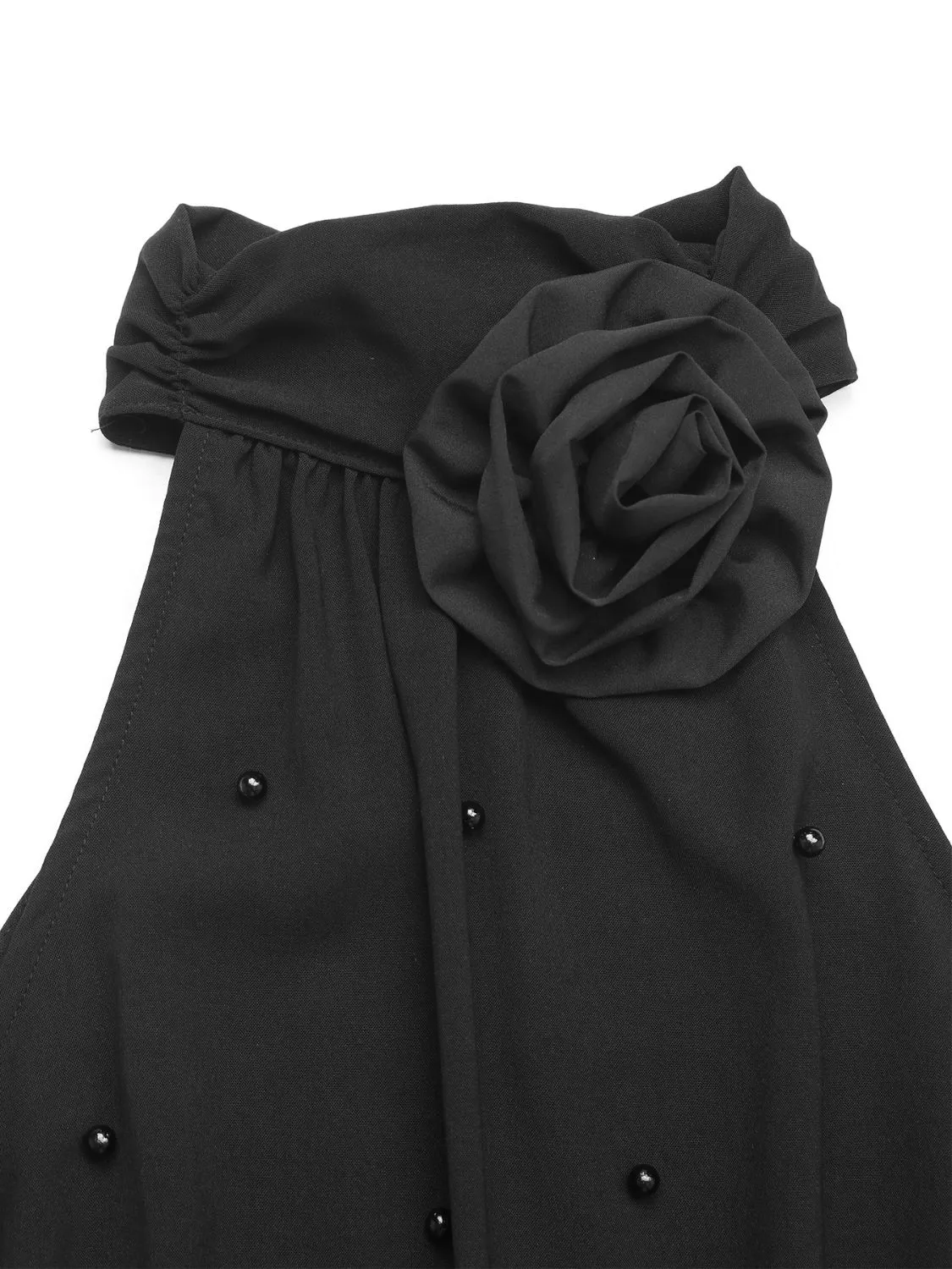 3D Flower Grecian Neck Bodysuit - Image 6