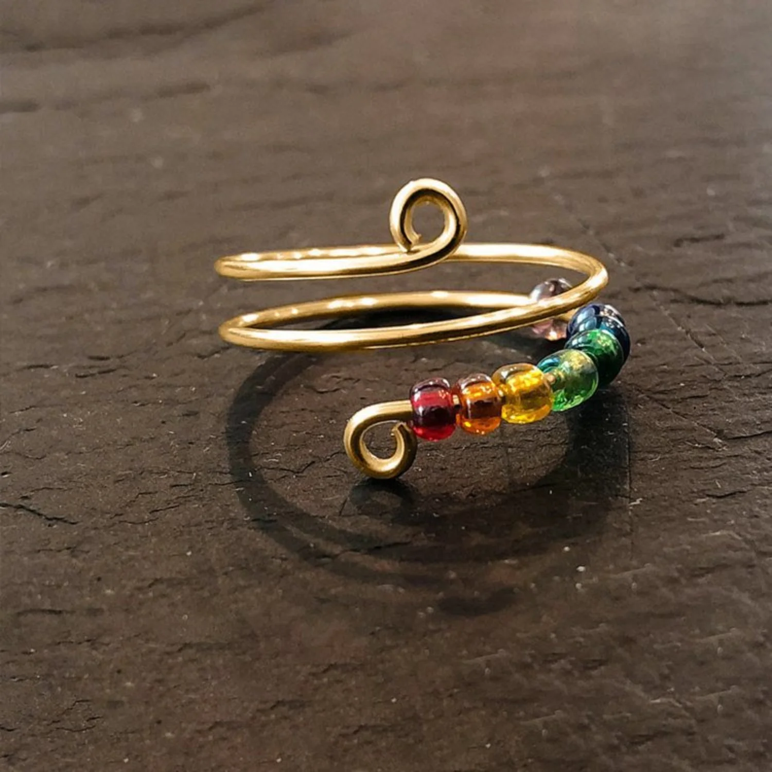 925 Sterling Silver Bead Wrap Ring - Image 3