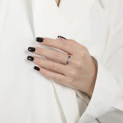 925 Sterling Silver Oil Drip Ring - Image 3