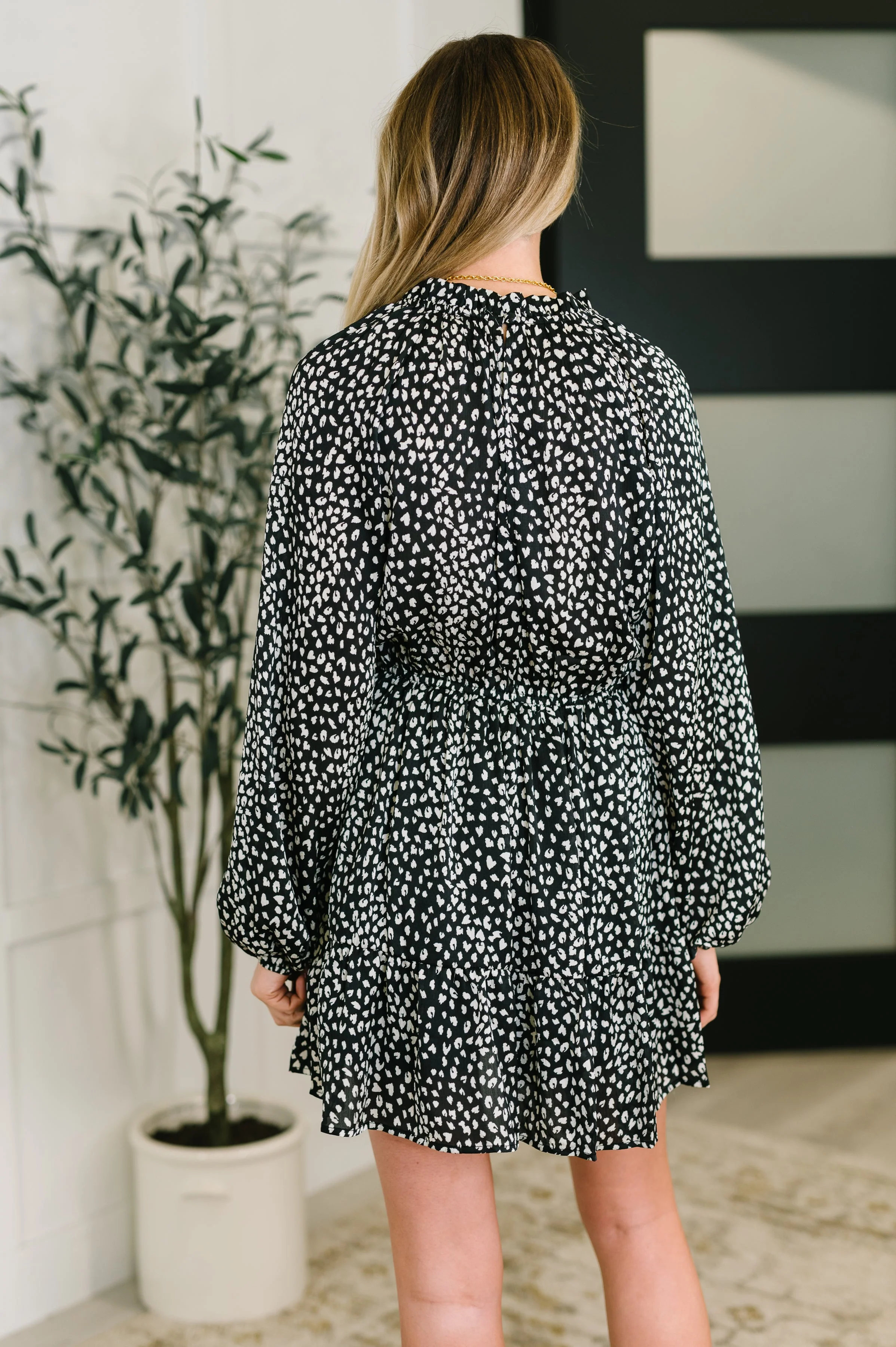 A Cheeky Little Time Tiered Dress in Black - Image 5