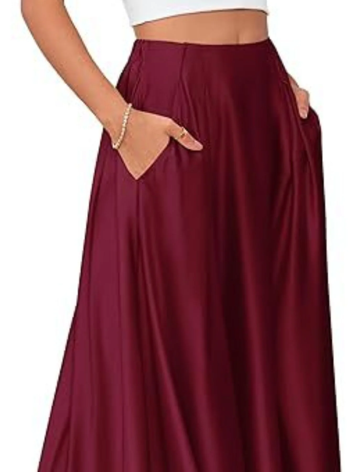 A-Line Maxi Skirt with Pockets - Image 5