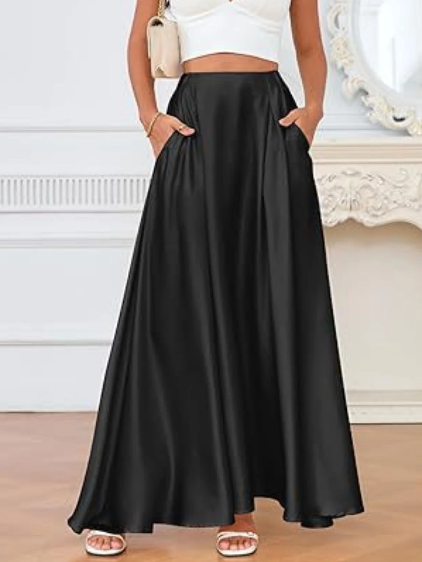 A-Line Maxi Skirt with Pockets - Image 7