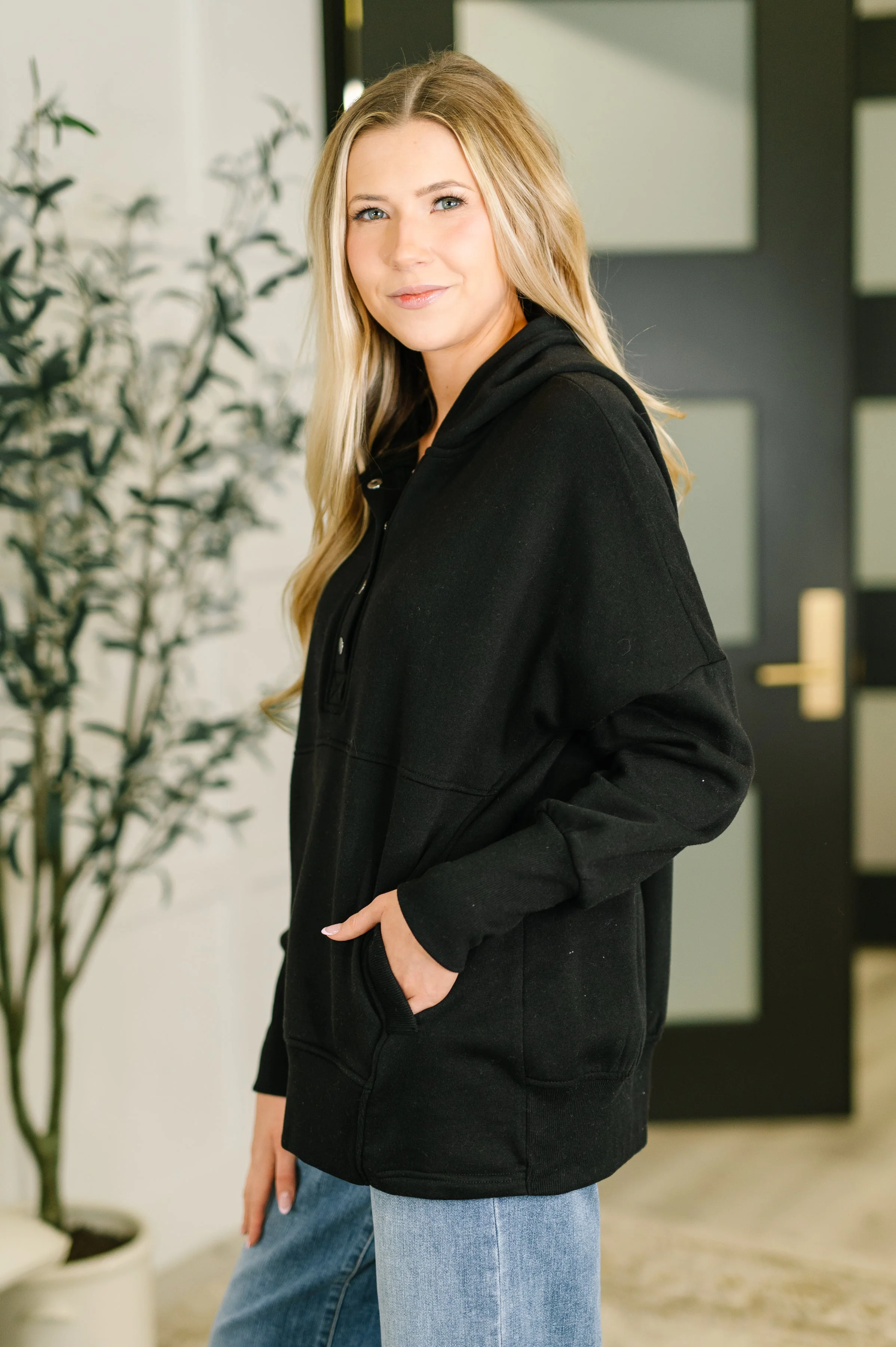 A Million Different Reasons Hooded Pullover in Black - Image 3