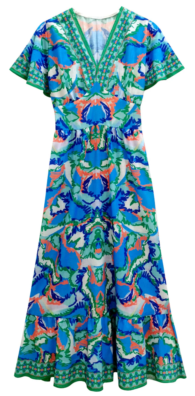 Abstract Print Dress - Image 6