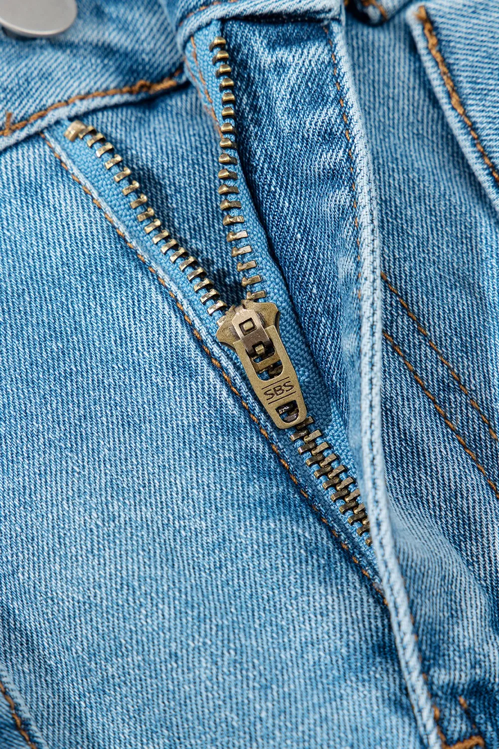Acid Wash Bowknot Details High Waist Denim Skirt - Image 8