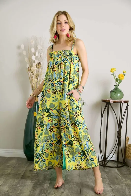 ADORA Elastic Detail Tropical Jumpsuit - Image 3