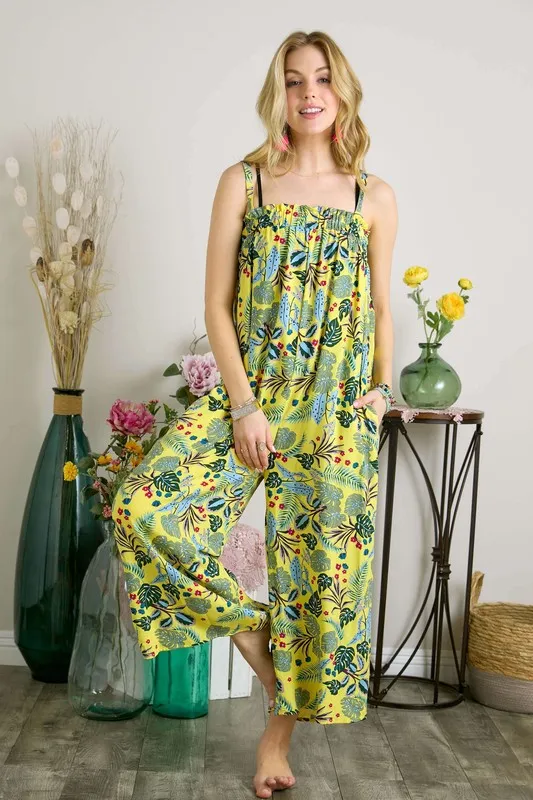 ADORA Elastic Detail Tropical Jumpsuit - Image 4