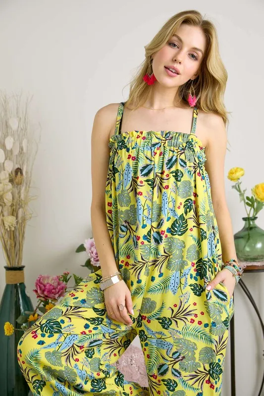 ADORA Elastic Detail Tropical Jumpsuit - Image 6