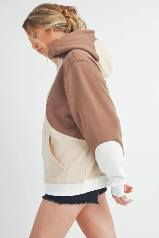 Aemi + Co Color Block Hoodie with Kangaroo Pocket - Image 5