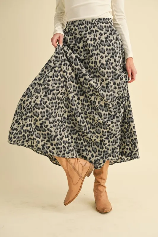 Aemi+Co Leopard Midi Skirt - Image 2