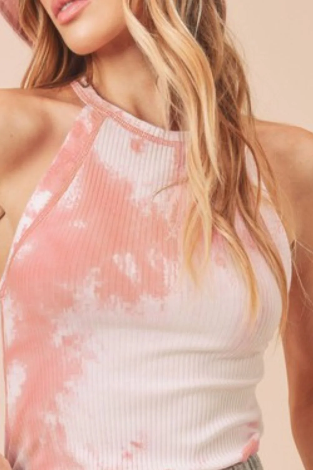 Aemi + Co Ribbed Tie-Dye Round Neck Tank - Image 3