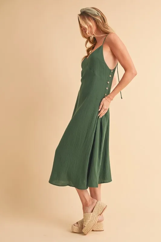 Aemi+Co Side Button Midi Cami Dress - Image 4