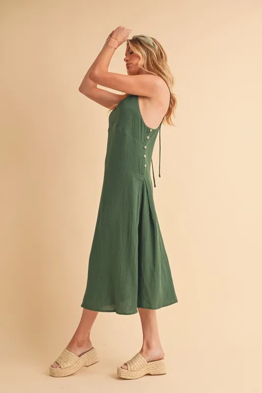 Aemi+Co Side Button Midi Cami Dress - Image 5