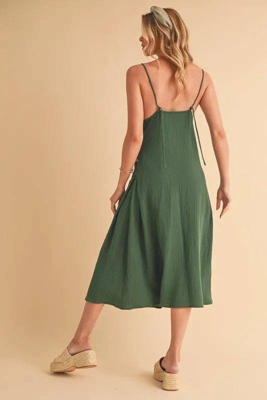 Aemi+Co Side Button Midi Cami Dress - Image 7