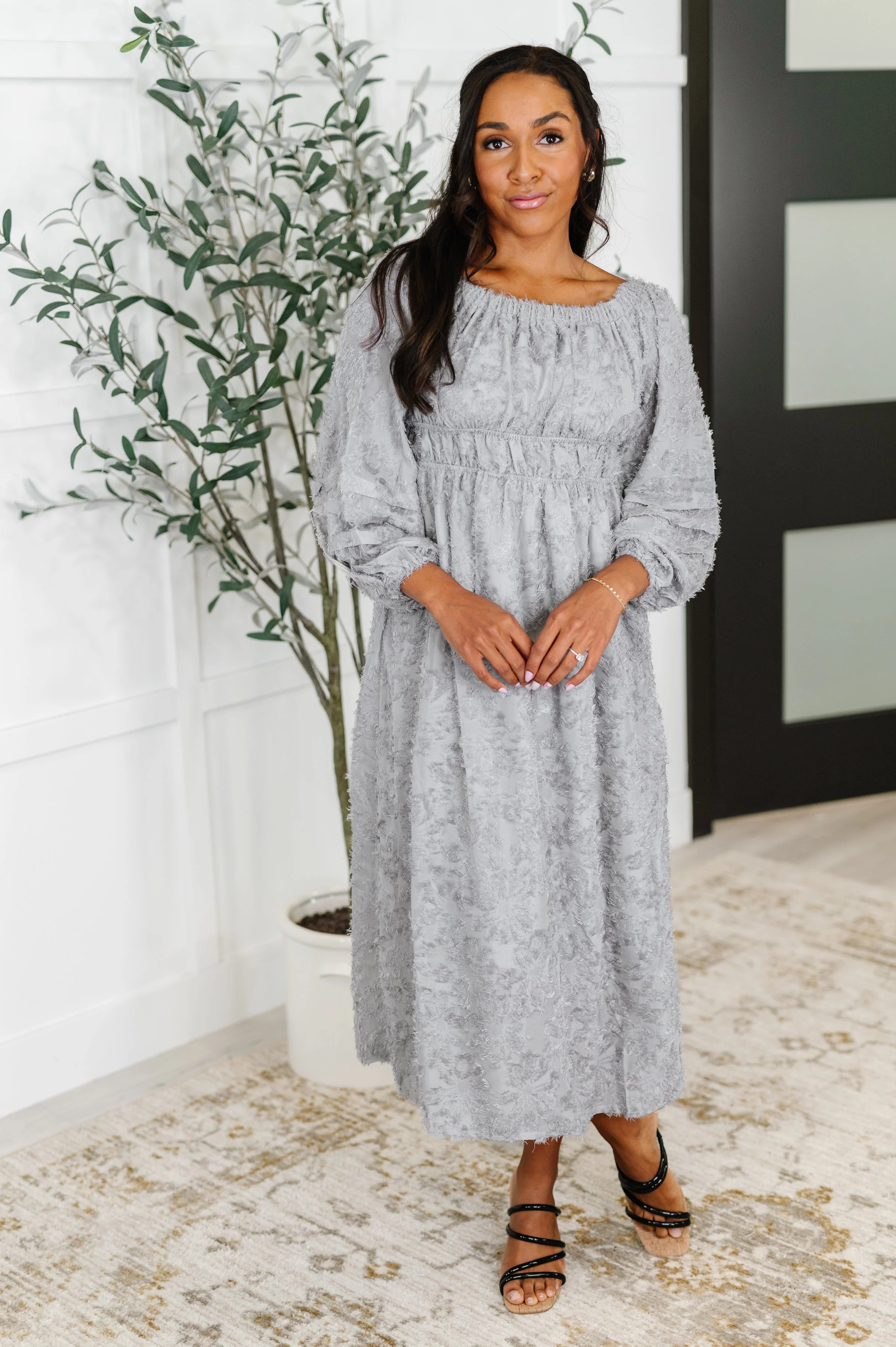 All Is Well Dress In Opal Gray - Image 3