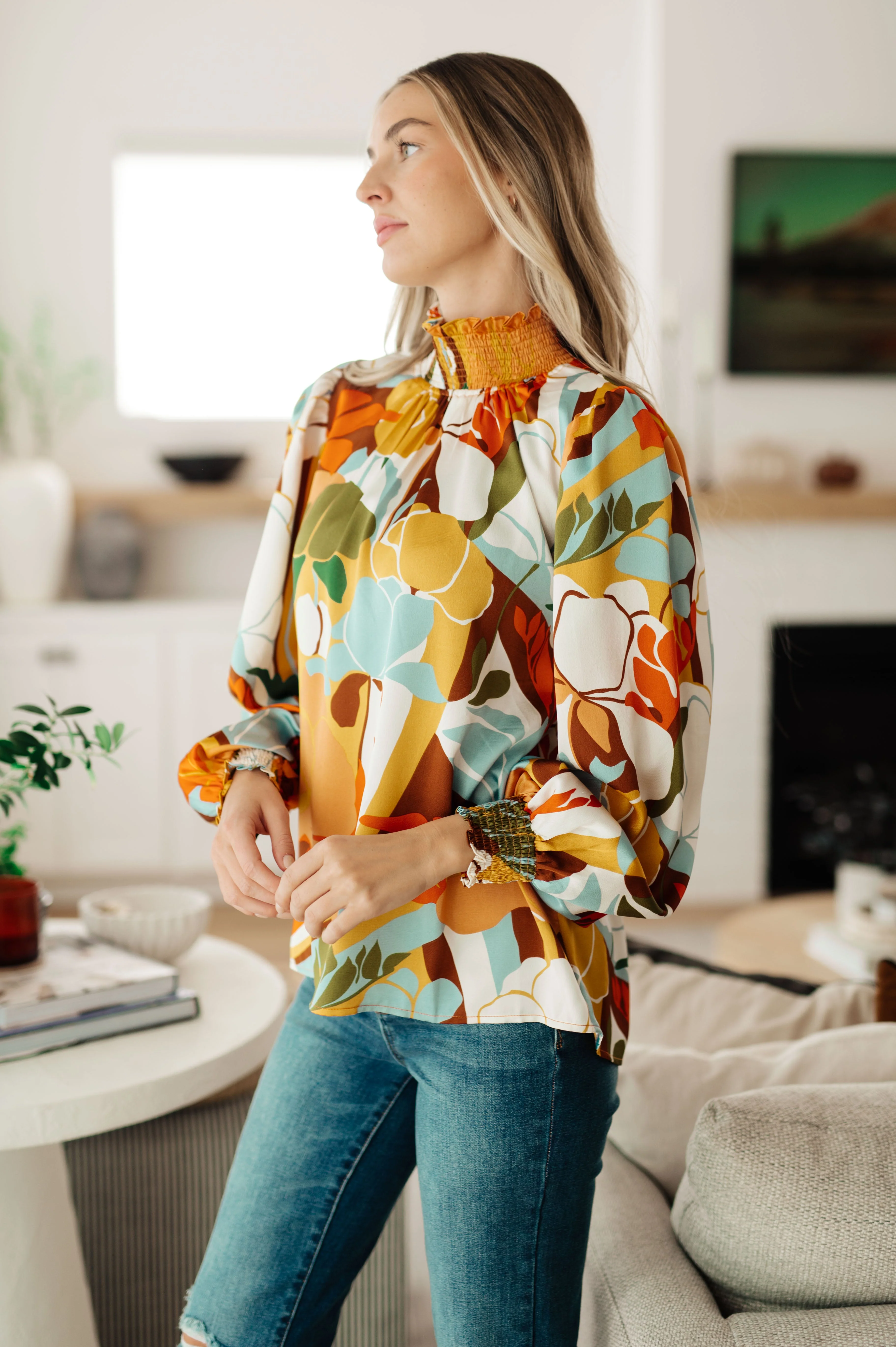 All Together Now Mock Neck Blouse - Image 10