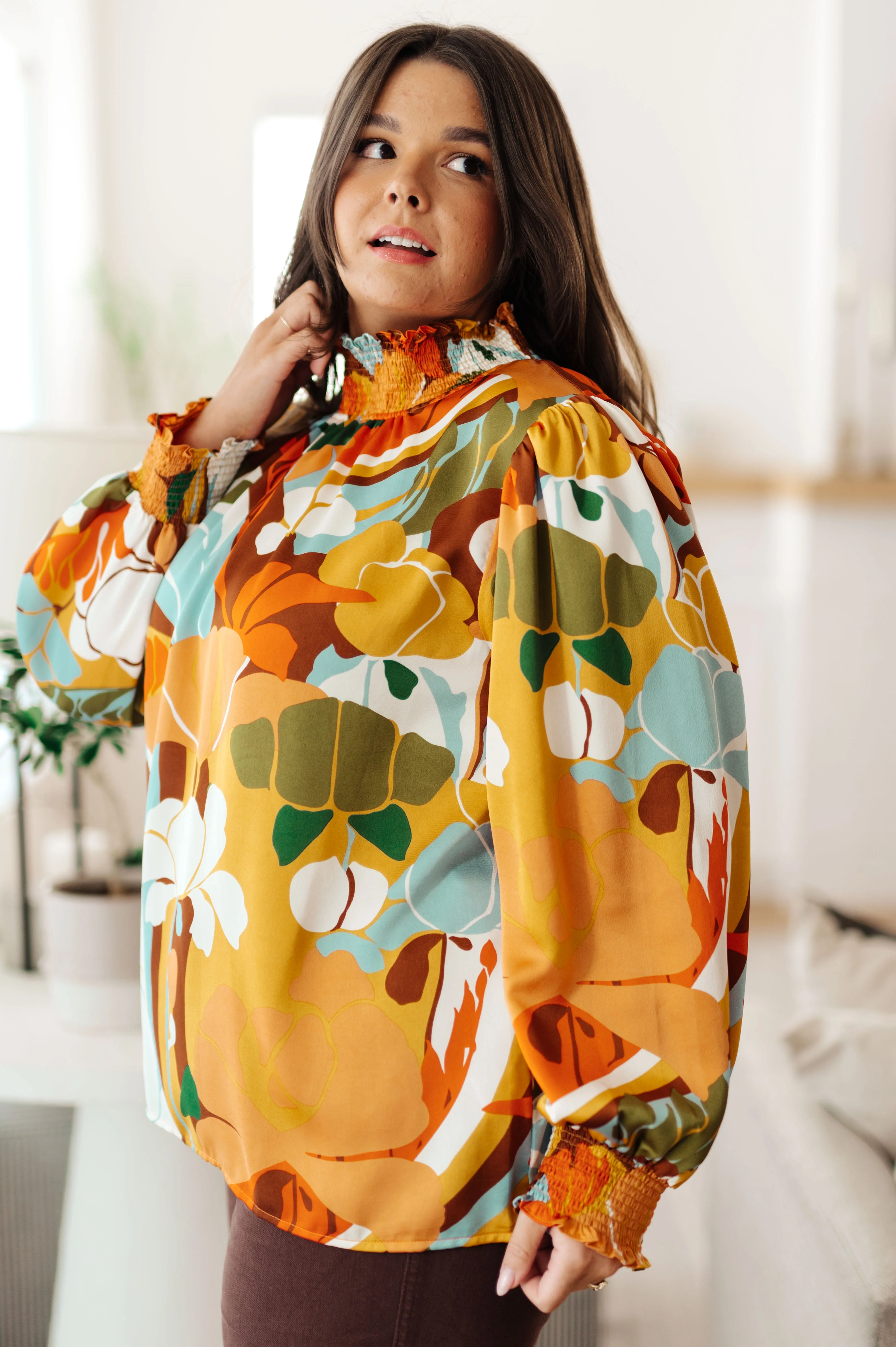 All Together Now Mock Neck Blouse - Image 8