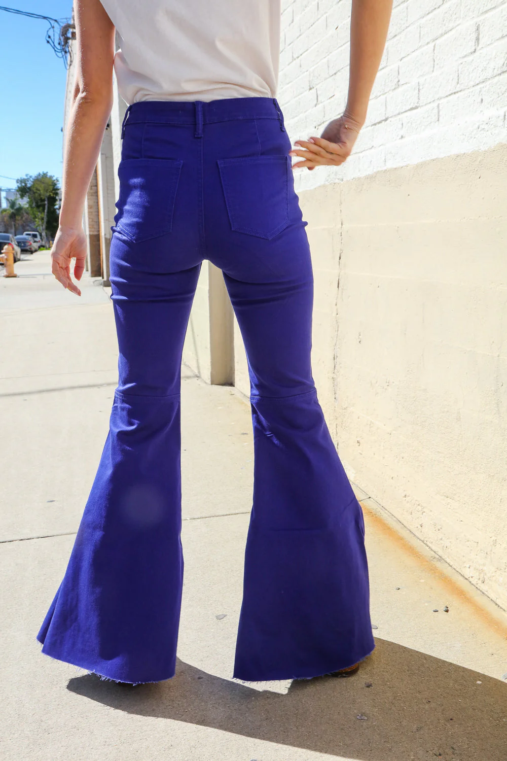 All You Need Sapphire High Waist Flare Leg Denim Jeans - Image 7