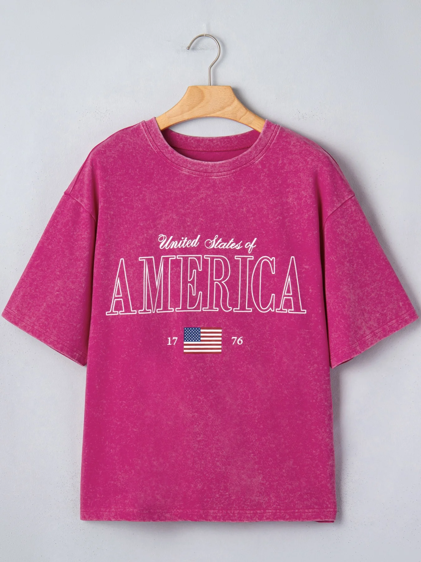 AMERICA 1776 Graphic Mineral Wash Cotton Tee - Image 5
