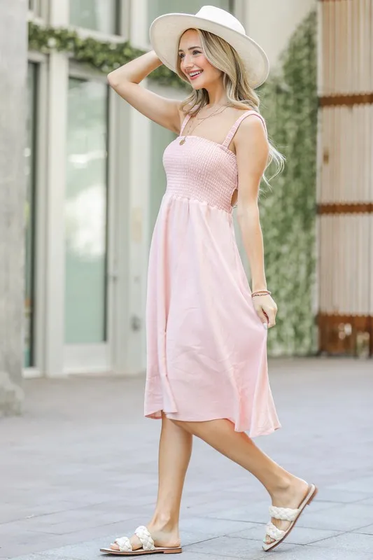 And The Why Smocking Open-Back Sleeveless Midi Dress - Image 6