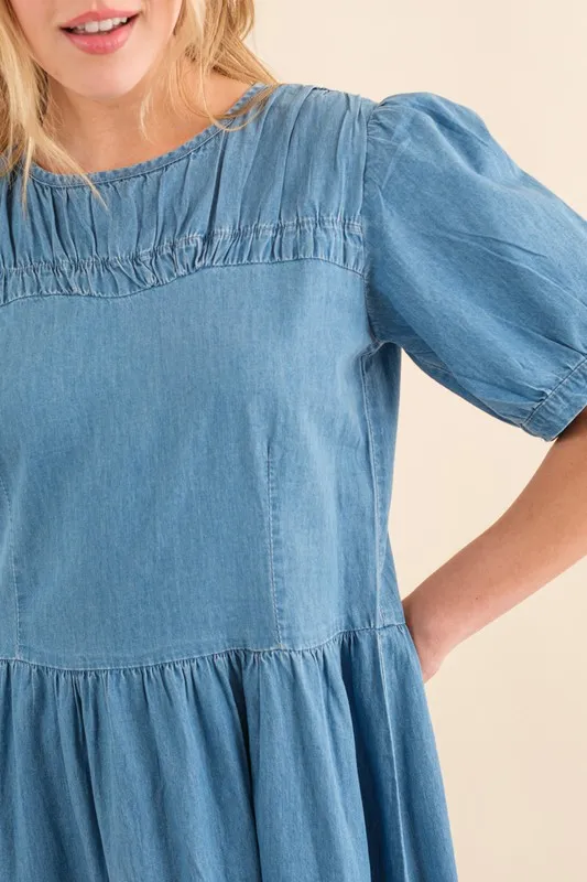 And The Why Washed Chambray Midi Dress - Image 7