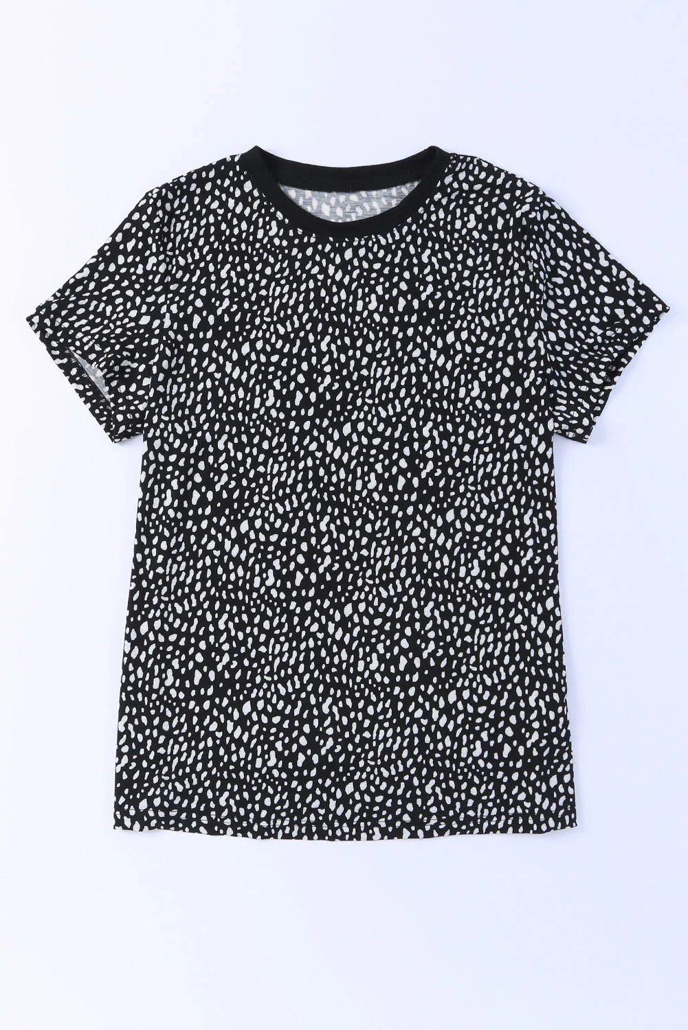 Animal Print Round Neck Short Sleeve T-Shirt - Image 16