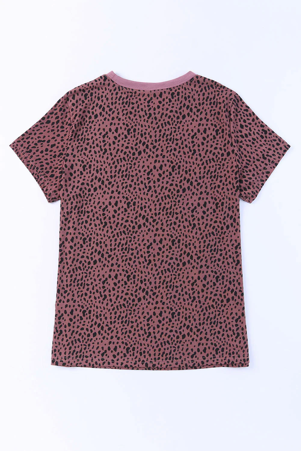 Animal Print Round Neck Short Sleeve T-Shirt - Image 23