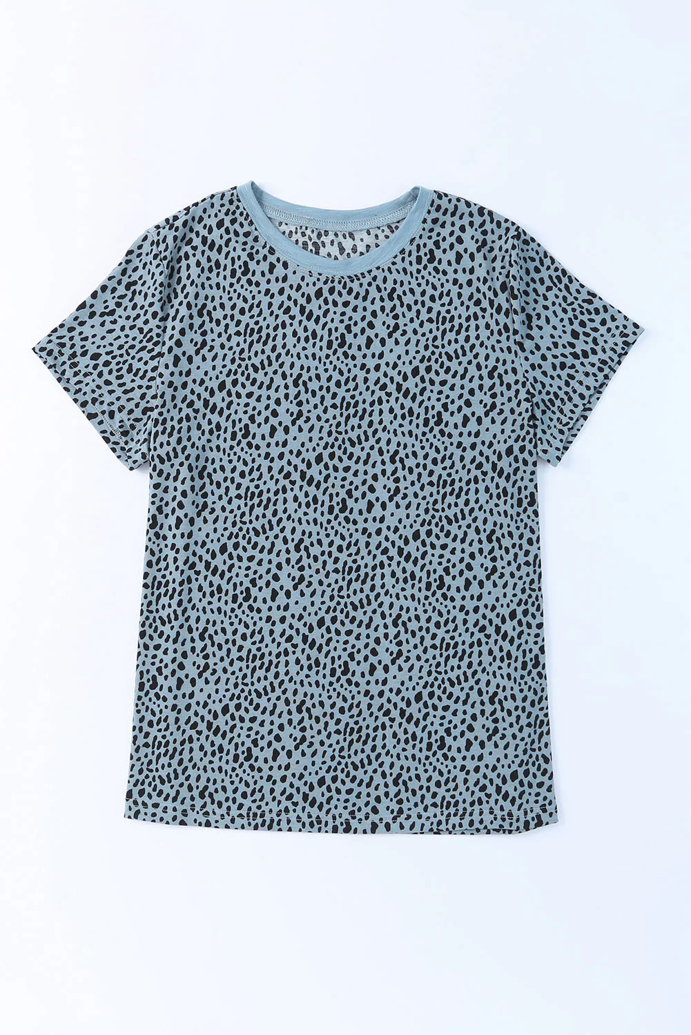 Animal Print Round Neck Short Sleeve T-Shirt - Image 5