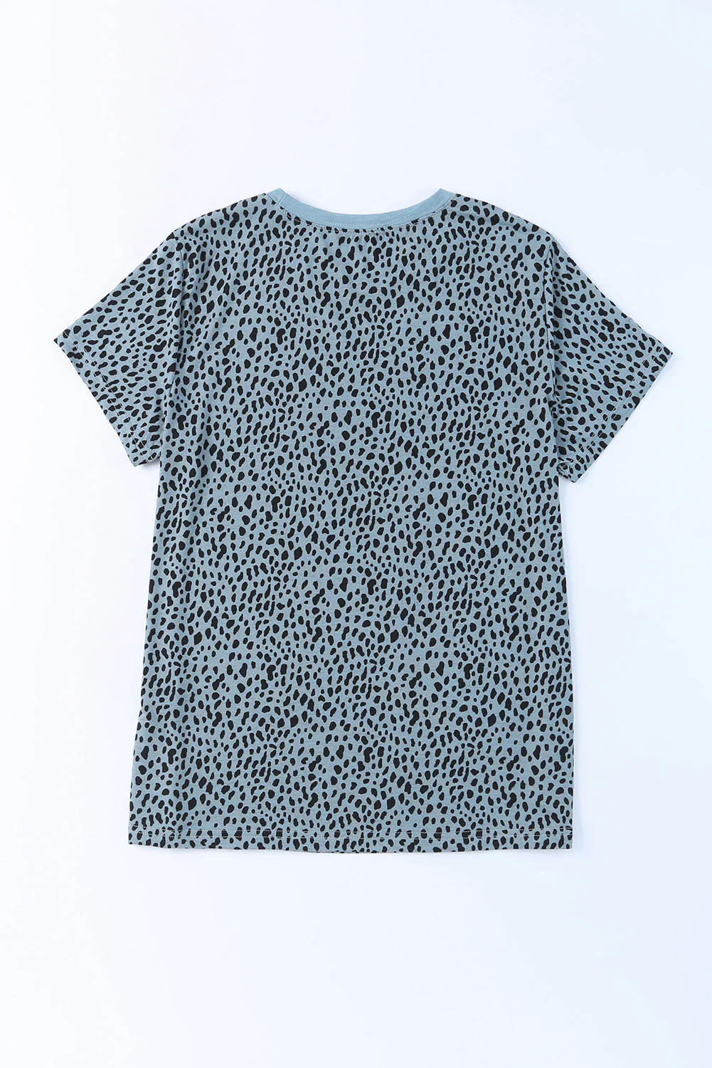 Animal Print Round Neck Short Sleeve T-Shirt - Image 6