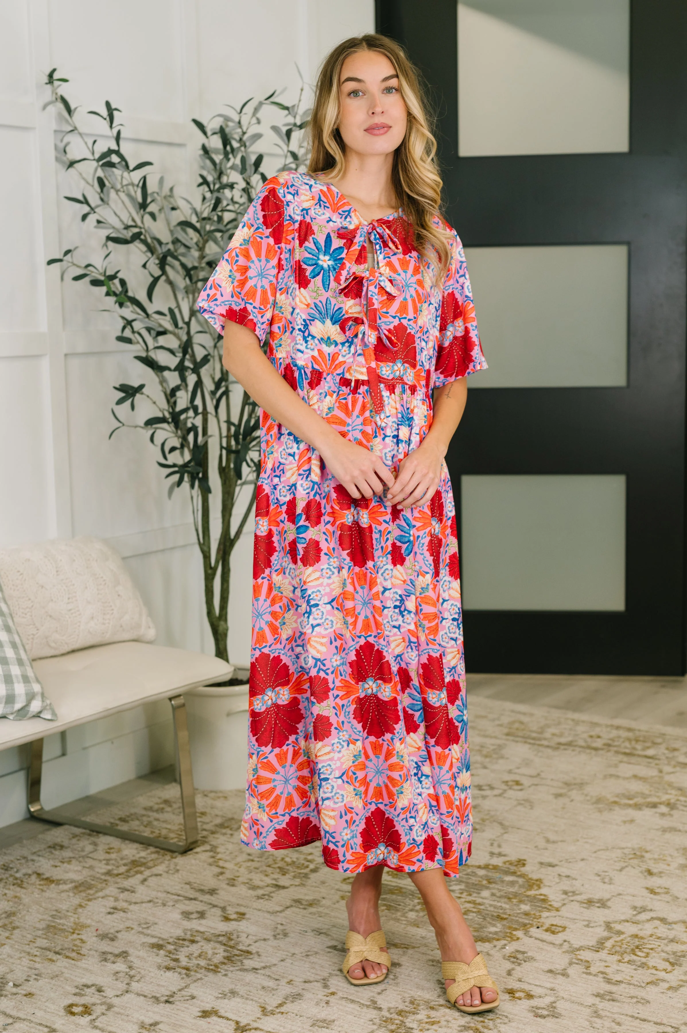 Art of Loving Bow Detail Floral Dress - Image 3