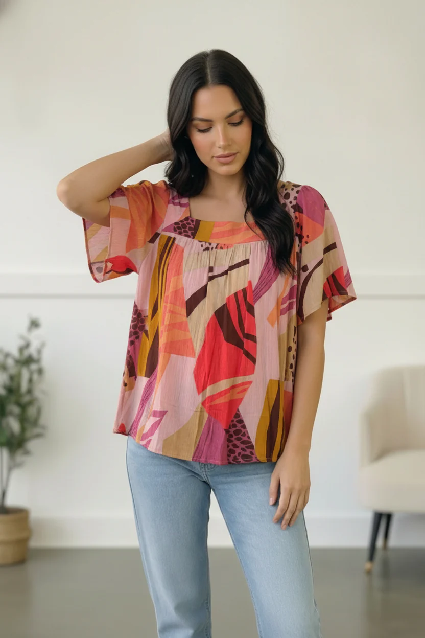 Art Walk Print Blouse - Image 6
