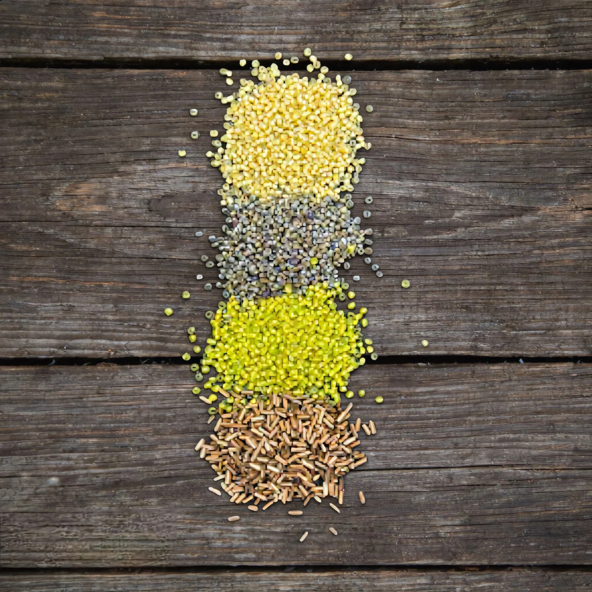 Assorted High-Quality Polymer Resin Pellets (4 Color Mix)