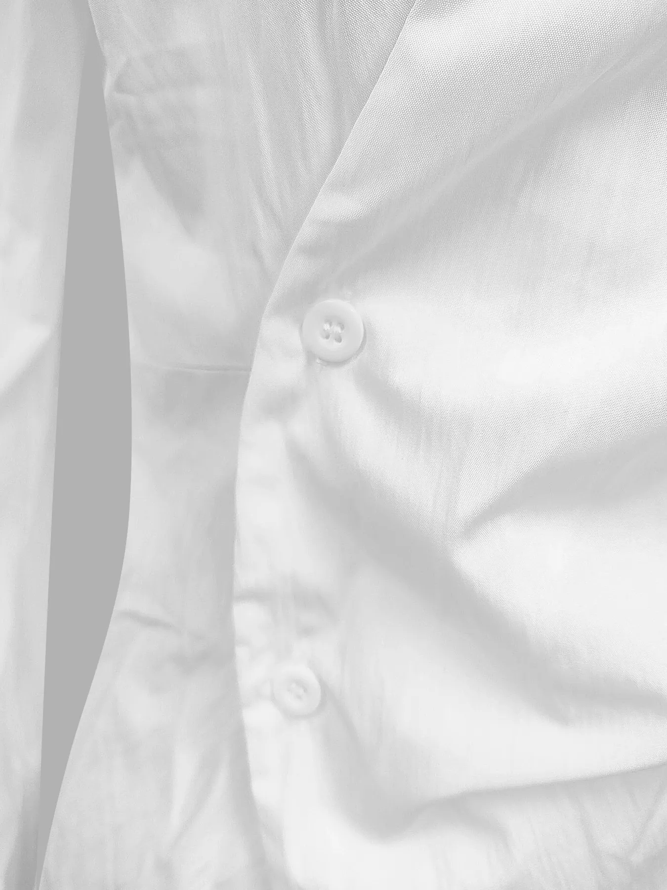 Asymmetric Collared Neck Long Sleeve Shirt - Image 5