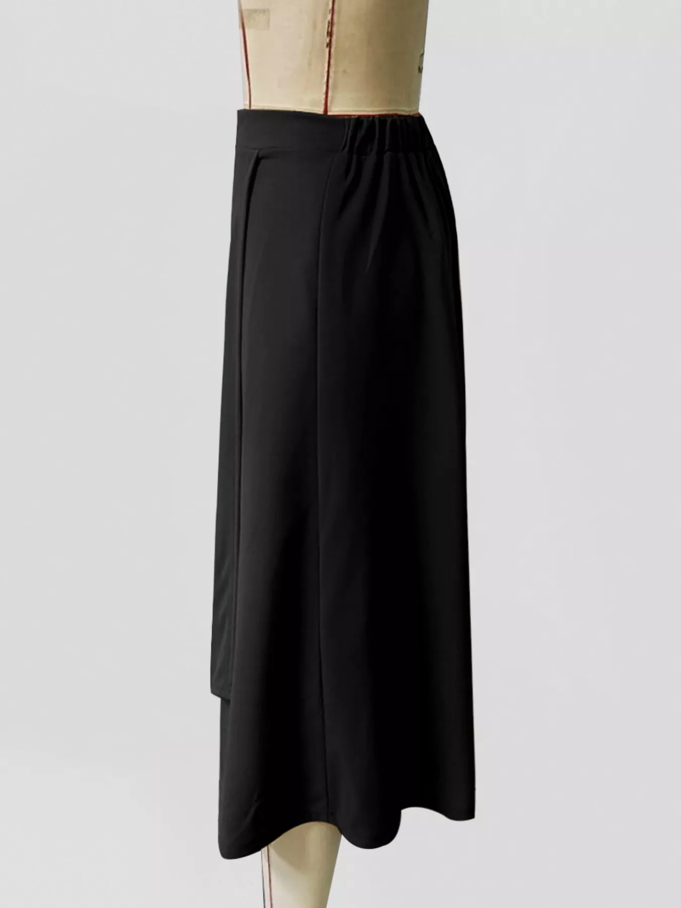 Asymmetrical Hem A-Line Skirt - Image 8