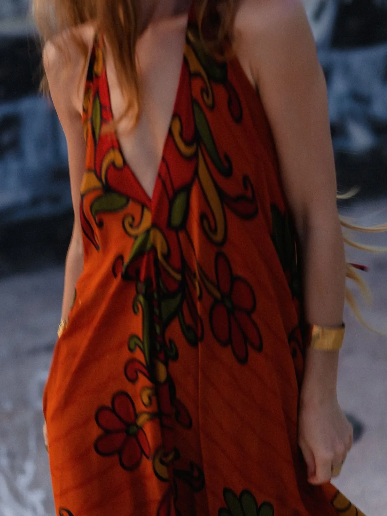 Asymmetrical Hem Printed Halter Neck Dress - Image 17