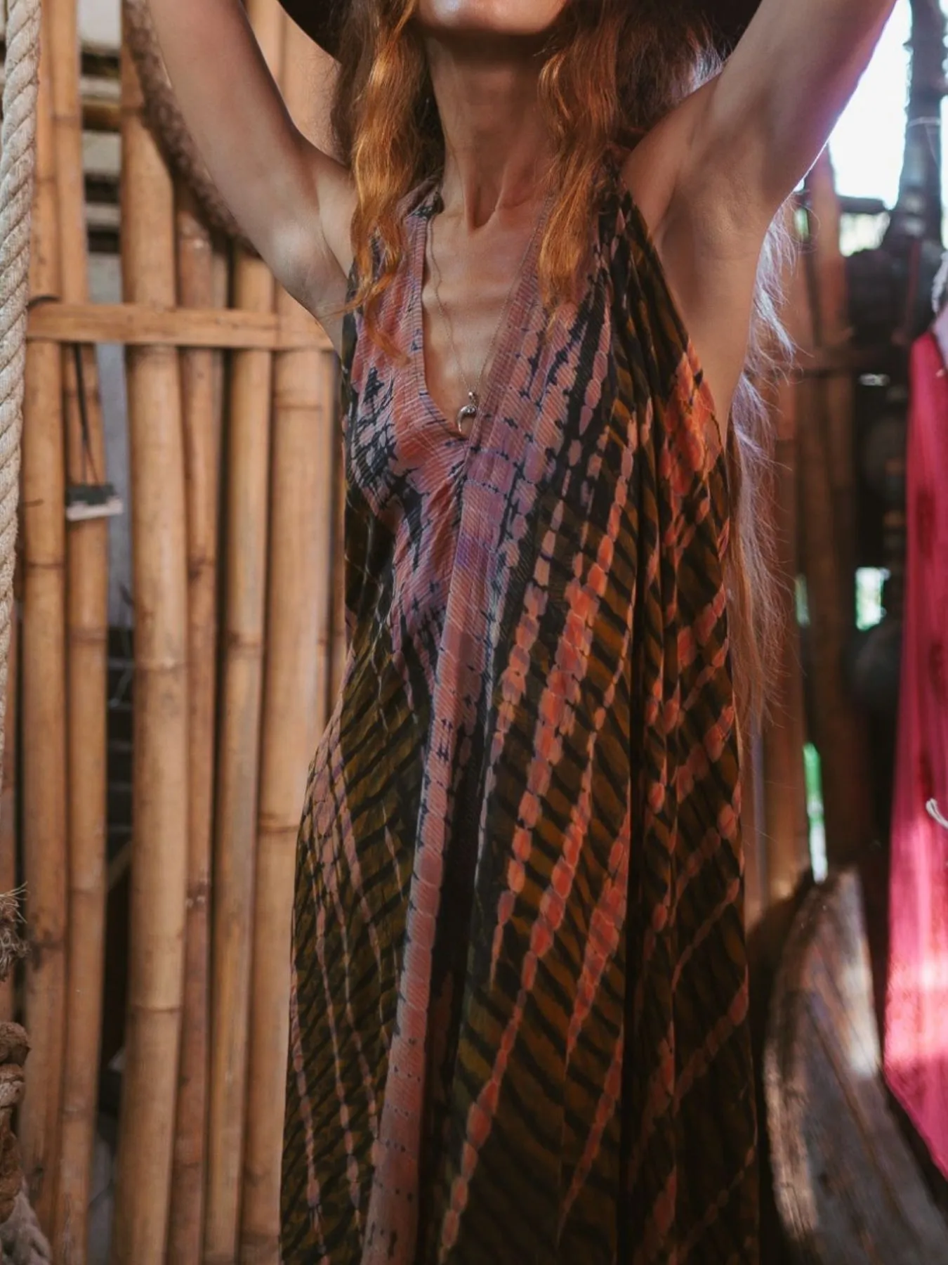 Asymmetrical Hem Printed Halter Neck Dress - Image 23